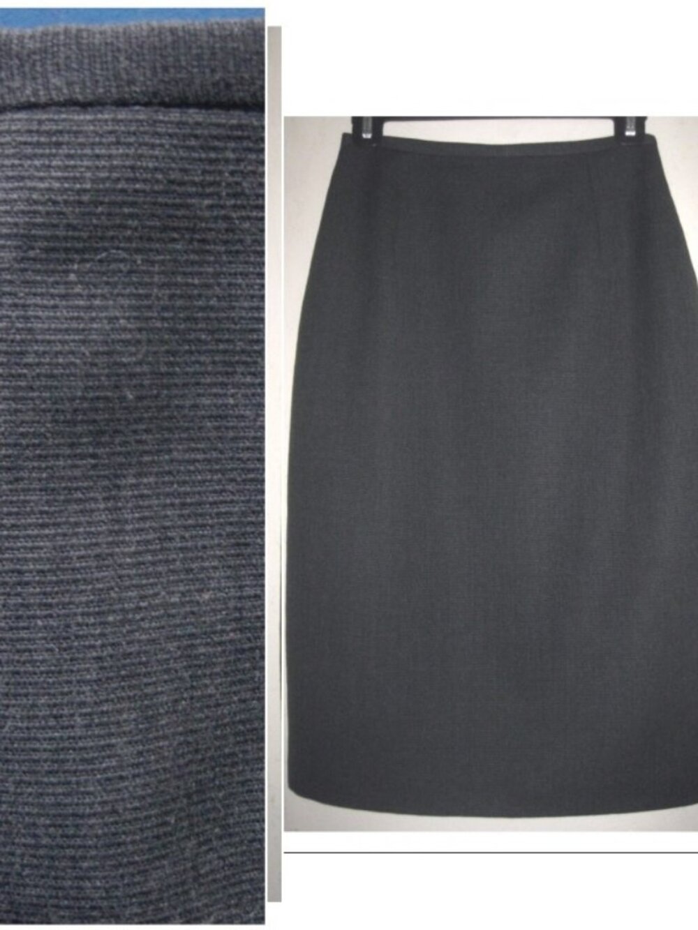 Cynthia Steffe straight skirt 4 Gray Pure wool Texture USA Knee-length Pencil